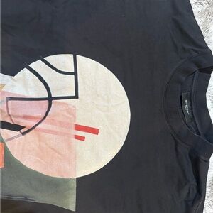Givenchy Black Tee with Abstract Circle Design